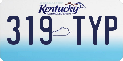 KY license plate 319TYP