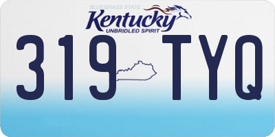 KY license plate 319TYQ