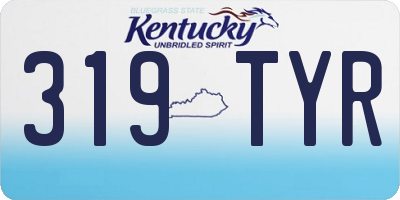 KY license plate 319TYR