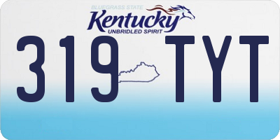 KY license plate 319TYT