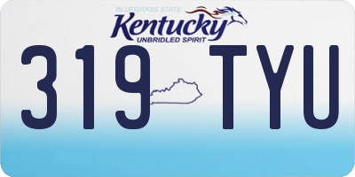 KY license plate 319TYU
