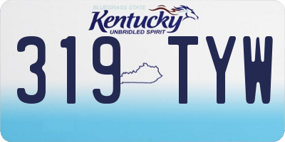 KY license plate 319TYW