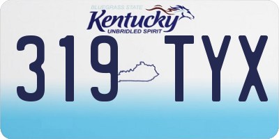 KY license plate 319TYX