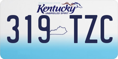 KY license plate 319TZC