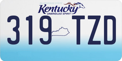 KY license plate 319TZD