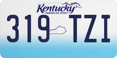 KY license plate 319TZI