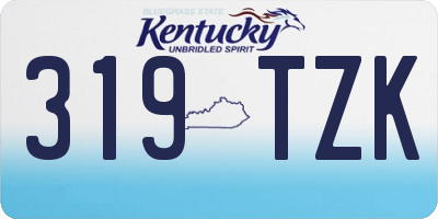 KY license plate 319TZK