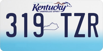 KY license plate 319TZR