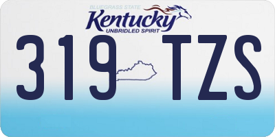 KY license plate 319TZS