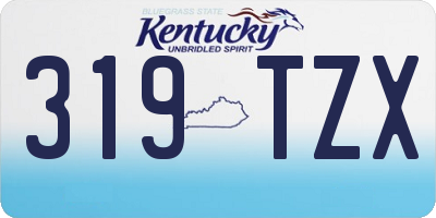 KY license plate 319TZX