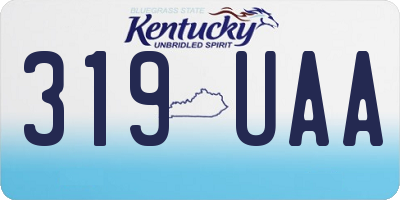 KY license plate 319UAA