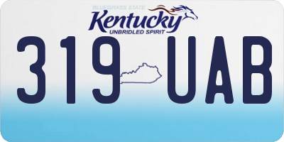 KY license plate 319UAB