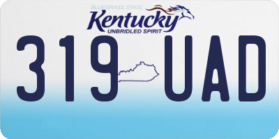 KY license plate 319UAD