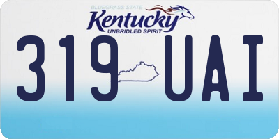 KY license plate 319UAI