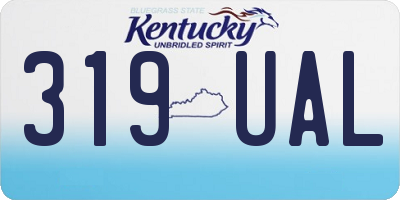 KY license plate 319UAL