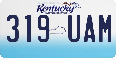 KY license plate 319UAM