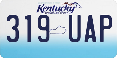 KY license plate 319UAP