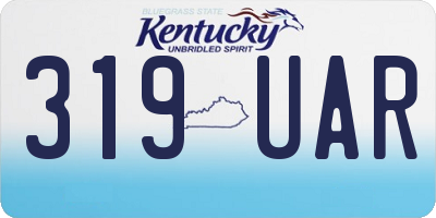KY license plate 319UAR