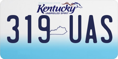 KY license plate 319UAS