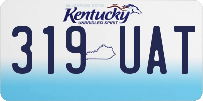 KY license plate 319UAT