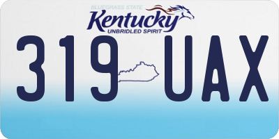 KY license plate 319UAX