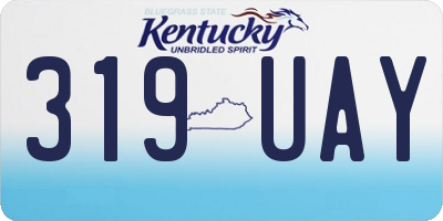 KY license plate 319UAY