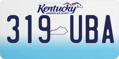 KY license plate 319UBA