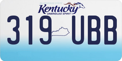 KY license plate 319UBB