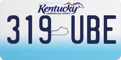 KY license plate 319UBE