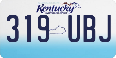 KY license plate 319UBJ