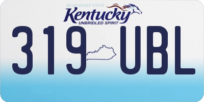 KY license plate 319UBL