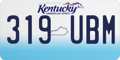 KY license plate 319UBM