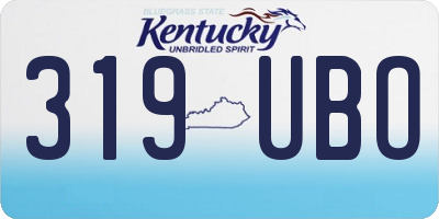KY license plate 319UBO