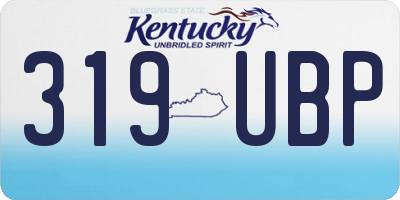 KY license plate 319UBP