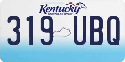 KY license plate 319UBQ