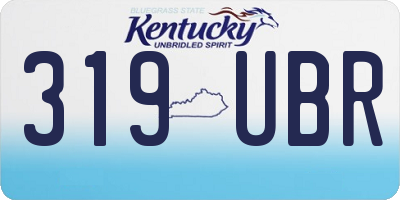 KY license plate 319UBR