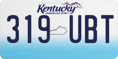KY license plate 319UBT