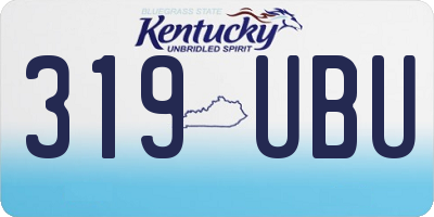 KY license plate 319UBU