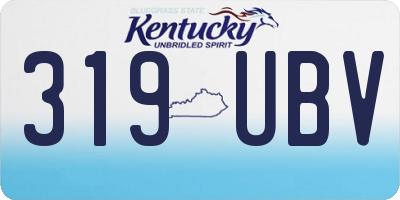 KY license plate 319UBV