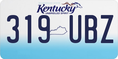 KY license plate 319UBZ
