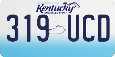 KY license plate 319UCD