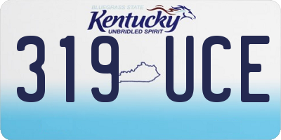 KY license plate 319UCE