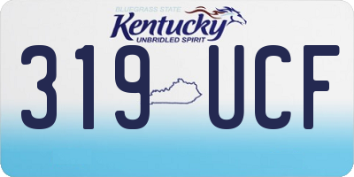 KY license plate 319UCF