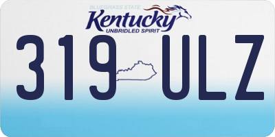 KY license plate 319ULZ