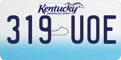 KY license plate 319UOE