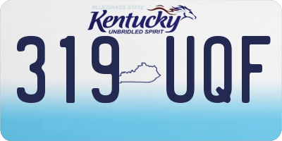 KY license plate 319UQF