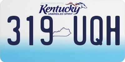 KY license plate 319UQH