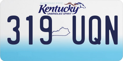 KY license plate 319UQN