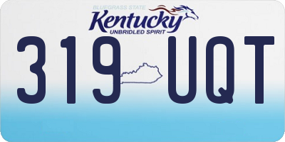 KY license plate 319UQT