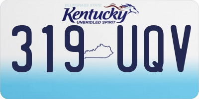 KY license plate 319UQV